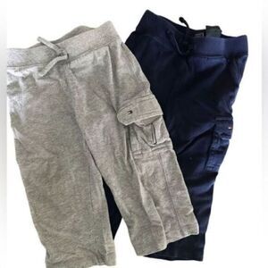 EUC - Tommy Hilfiger Boys Cargo is & Gray Pants - Size 18M